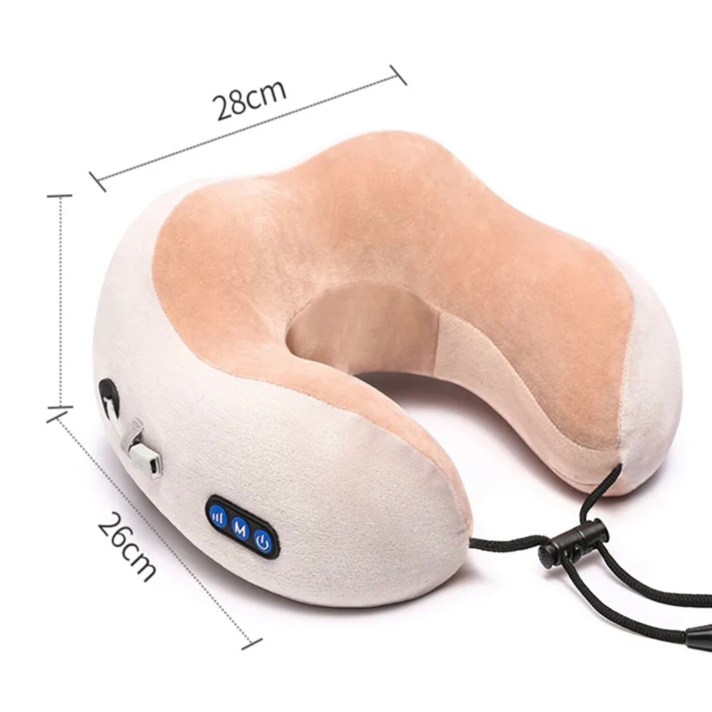 USB rechargeable travelling massage pillow