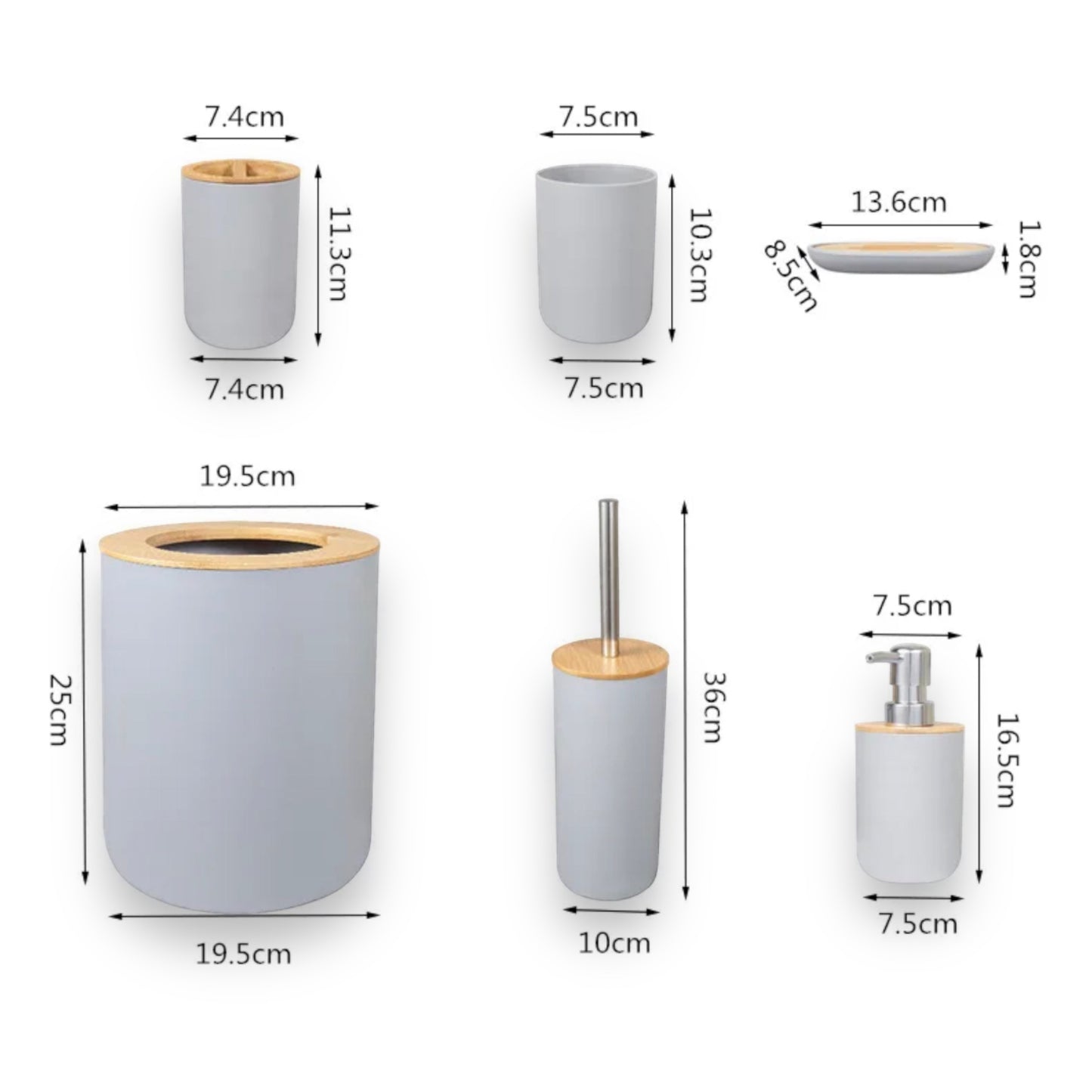 6 piece bathroom set