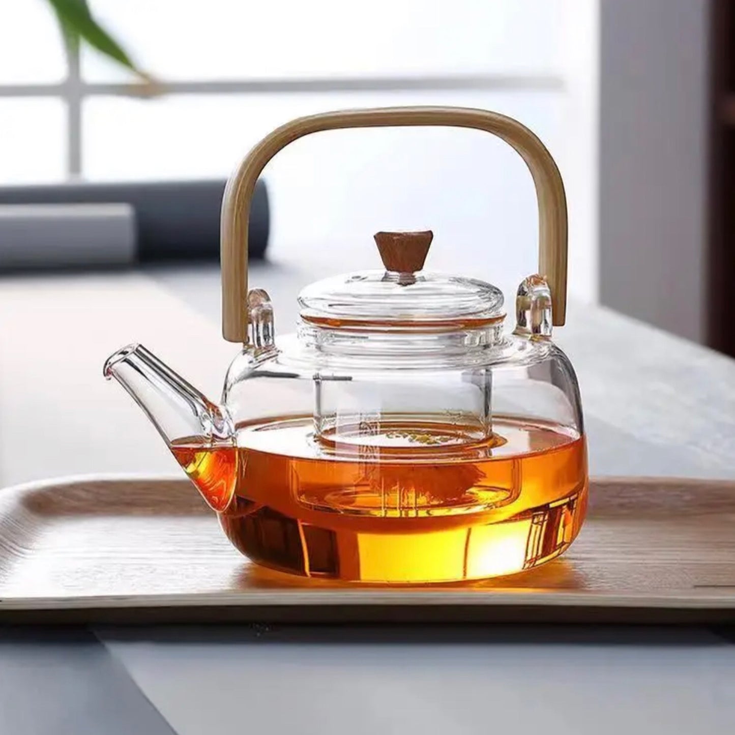Stove top glass infuser kettle