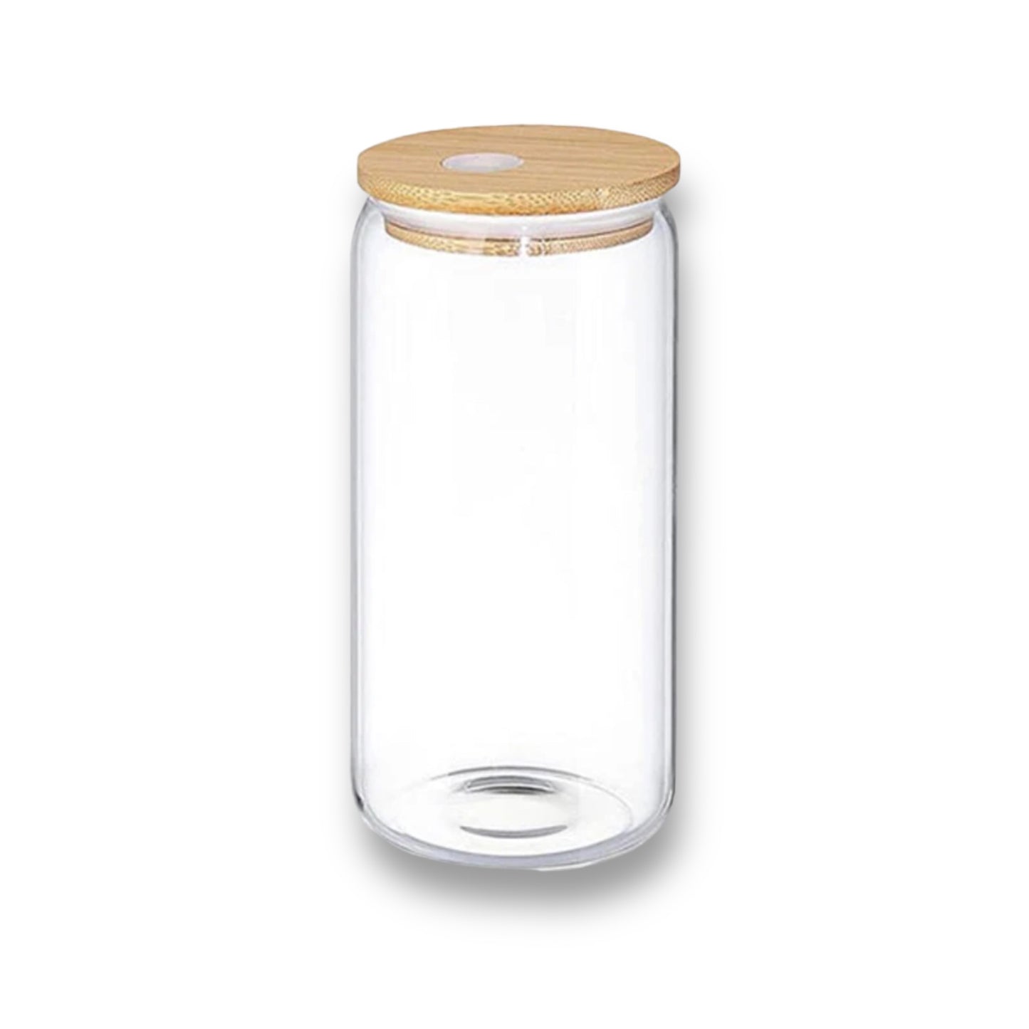 4 set glass smoothie jars with bamboo lid and glass straws