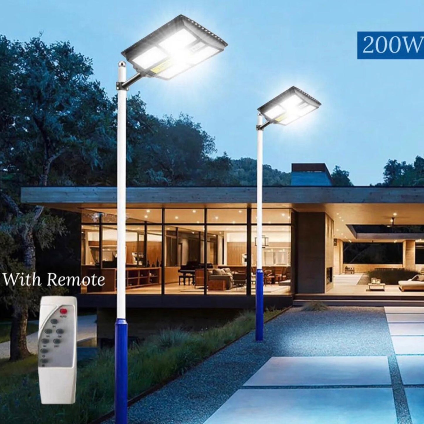 Solar street light with remote (200W)