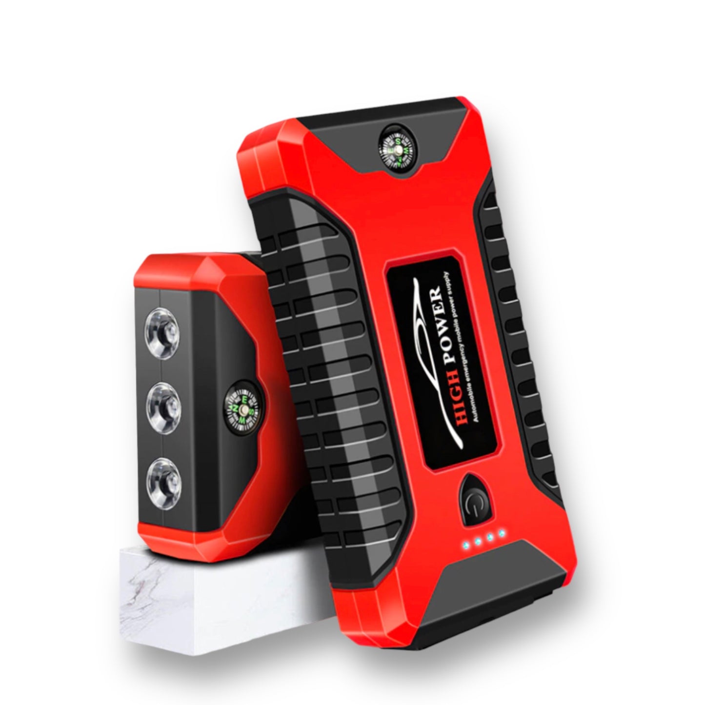 Car jumpstart emergency and tyre inflator kit