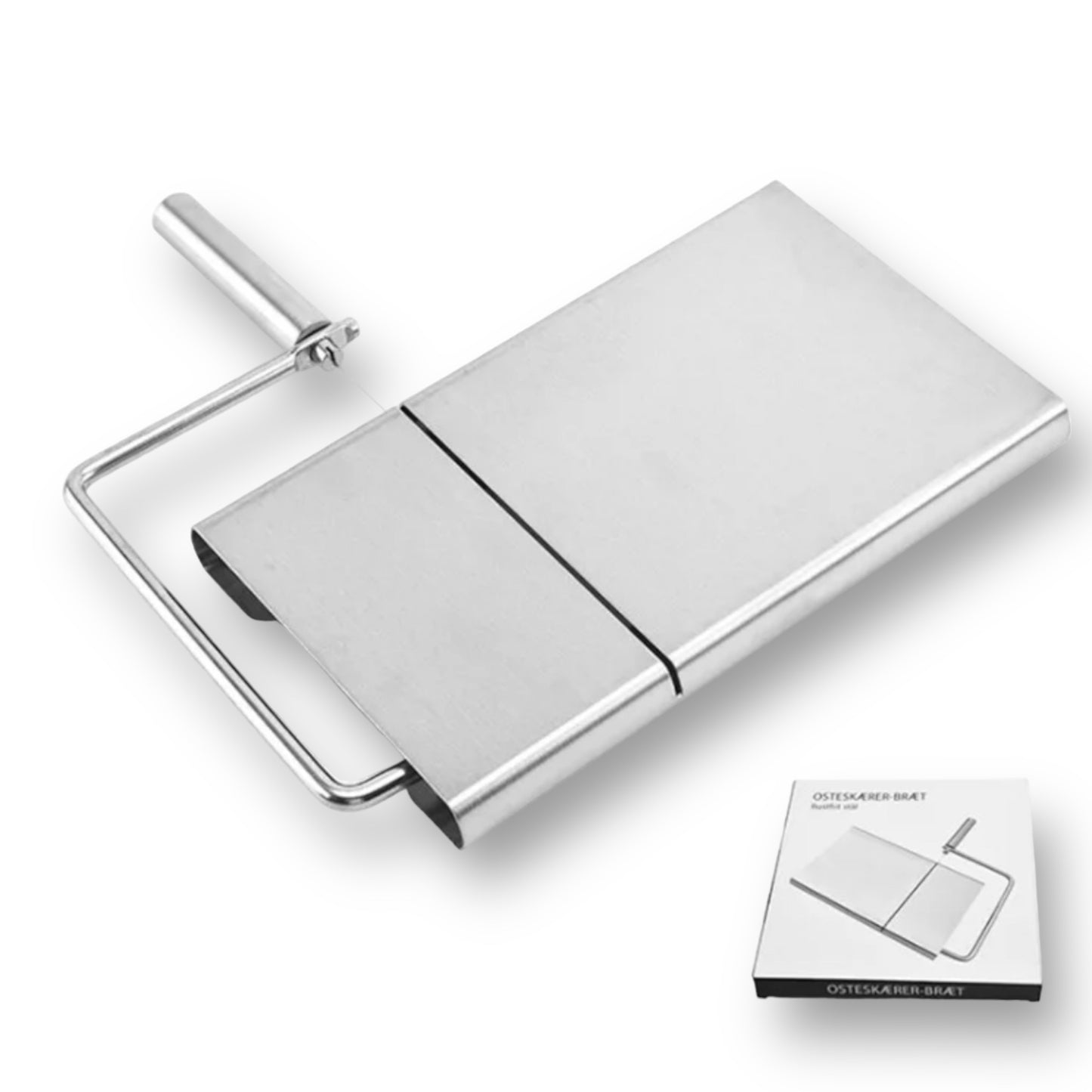 Stainless steel cheese slicer
