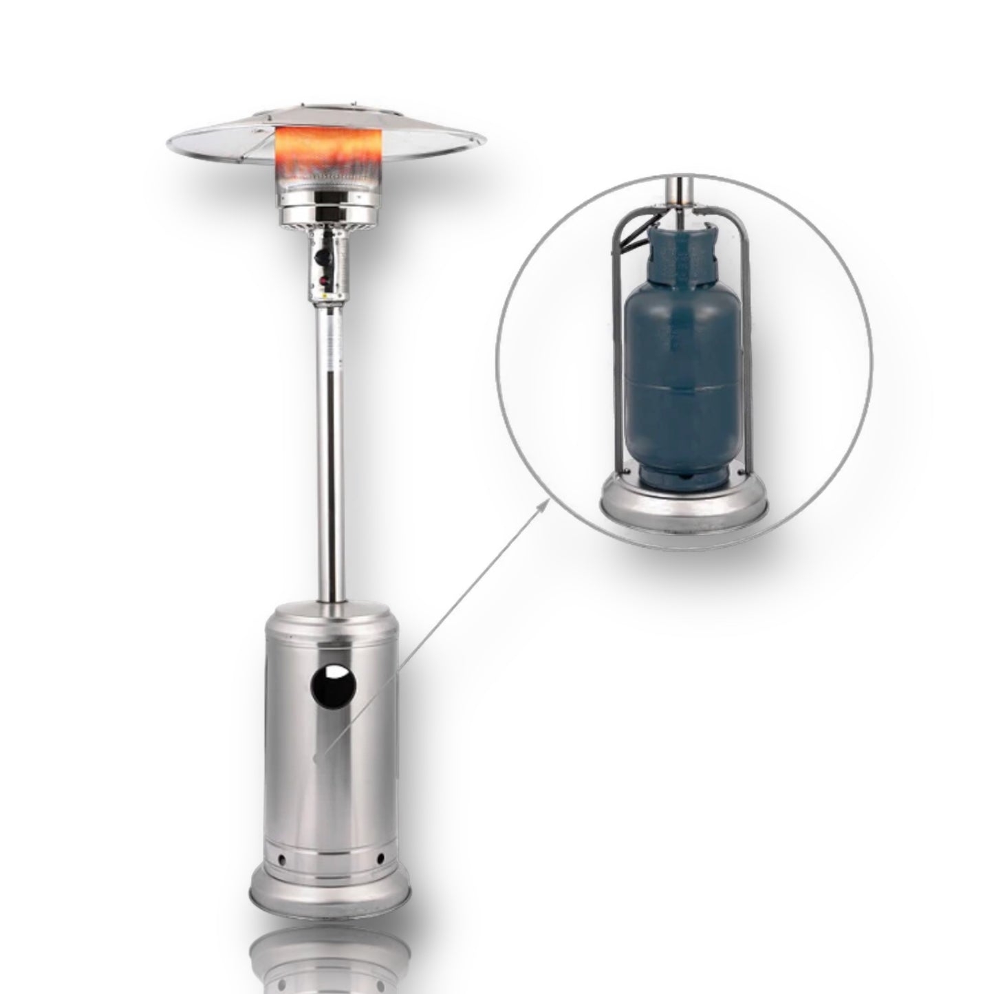 Patio gas heater