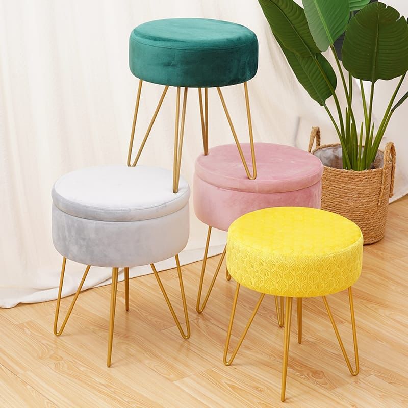 Modern Velvet Dressing Stool