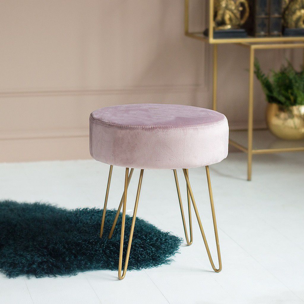 Modern Velvet Dressing Stool
