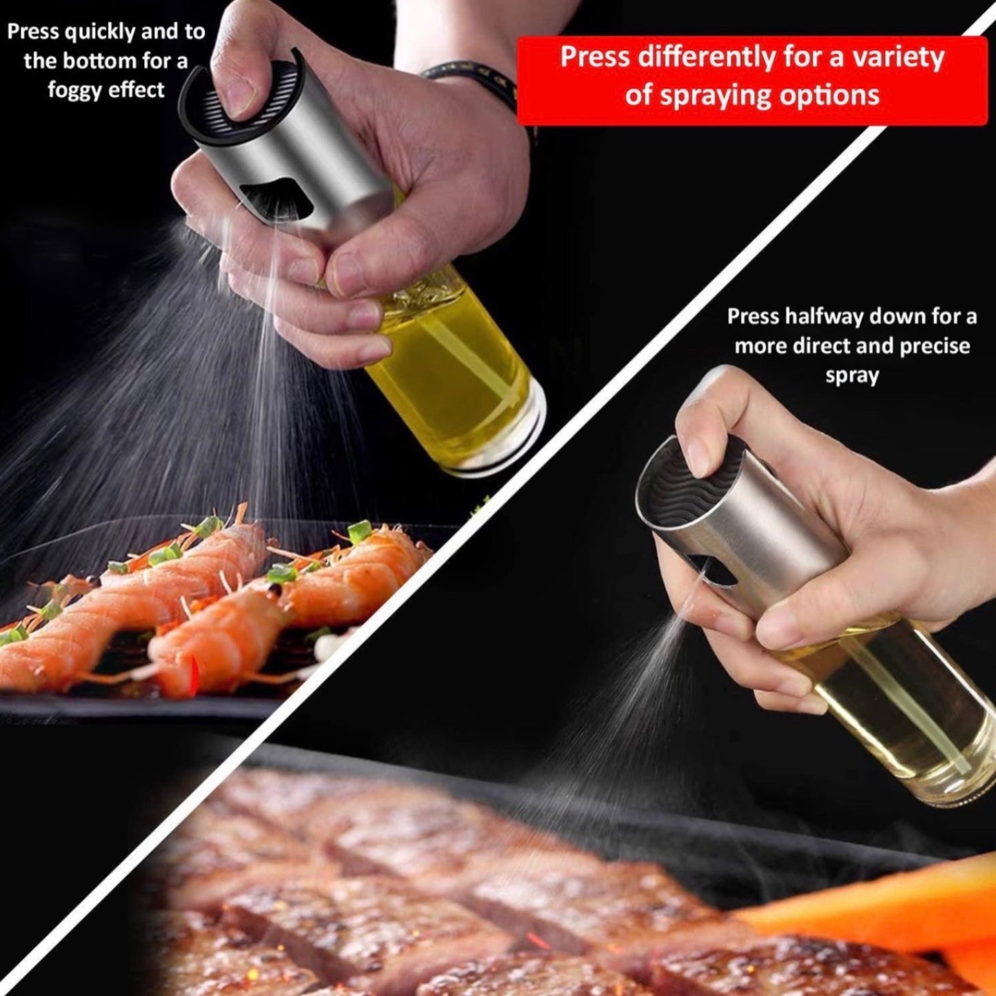 Oil and vinegar spray bottle set