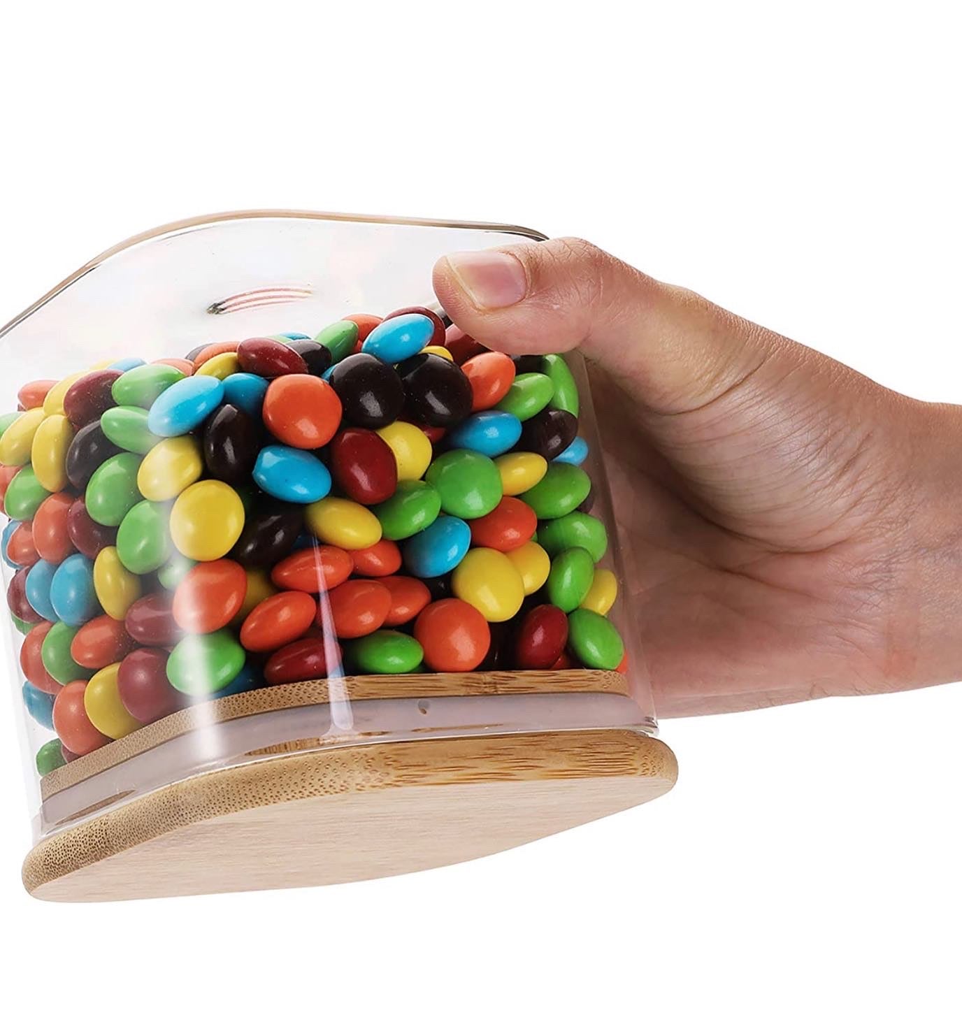Square Borosilicate Glass Storage With Bamboo Lids