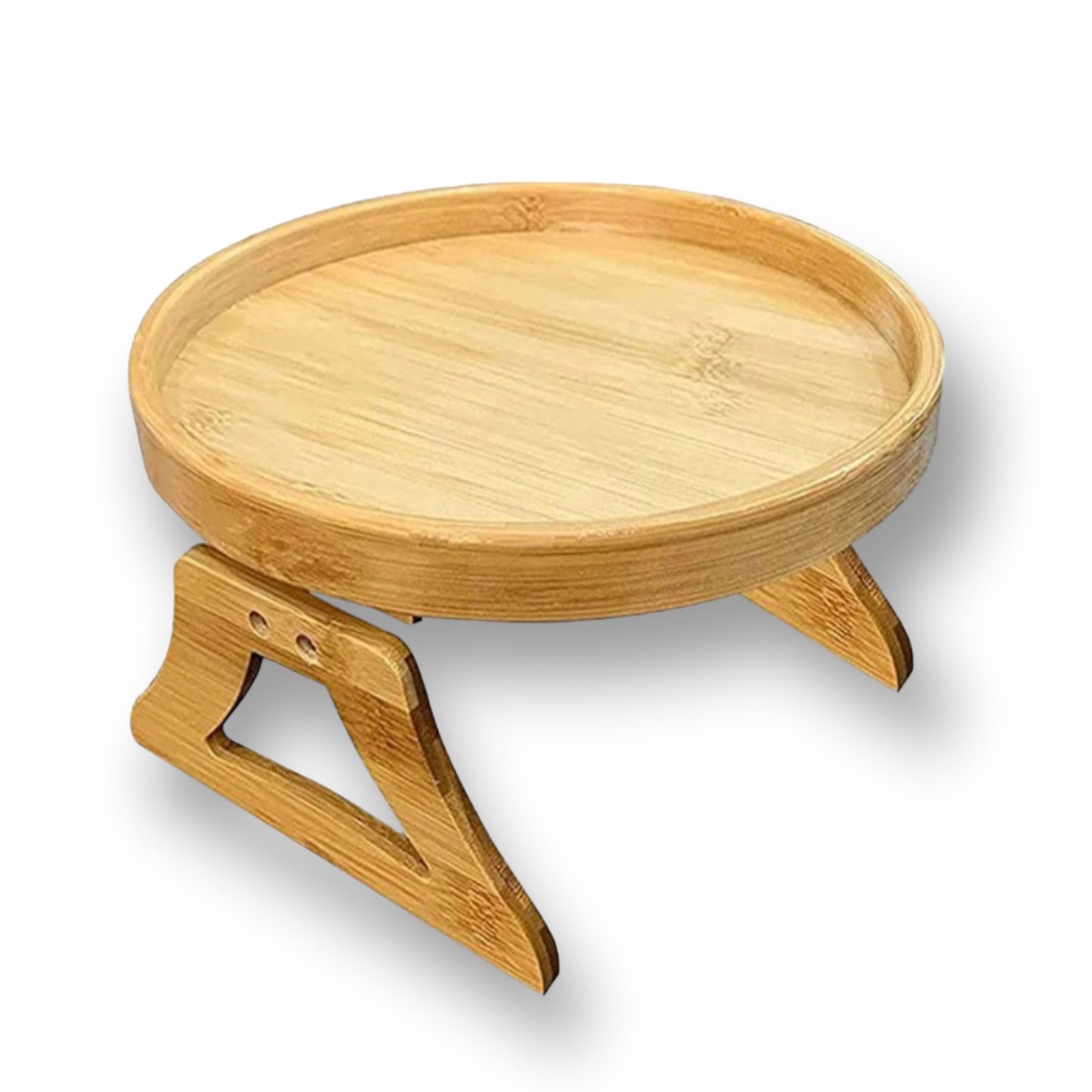 Bamboo tray for couch armrest