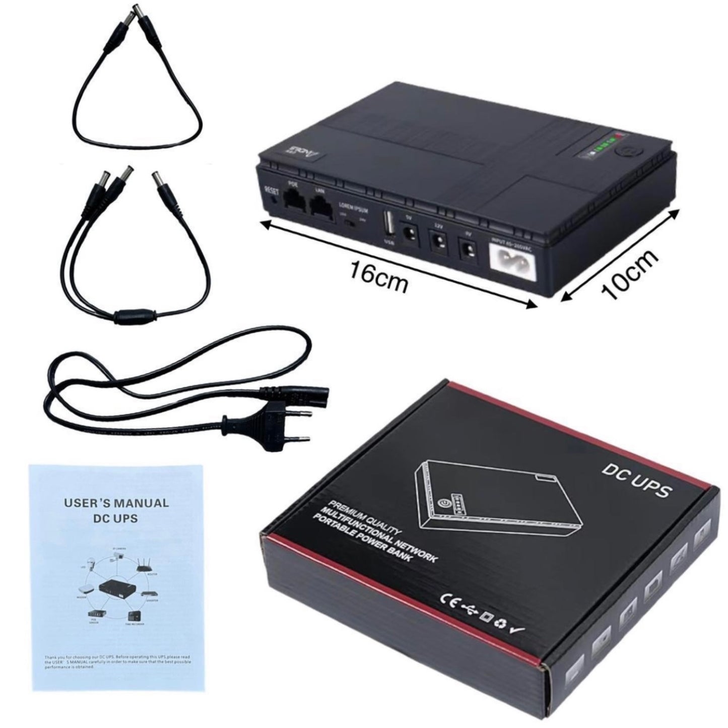 Mini DC Ups/ Powerbank 10400 mAh