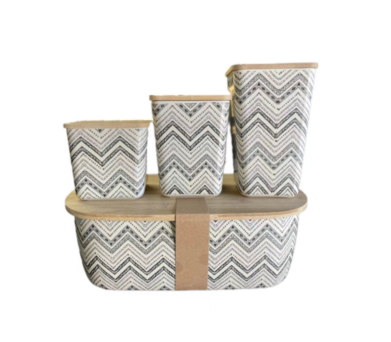 Bamboo Bread Bin & Canister Set