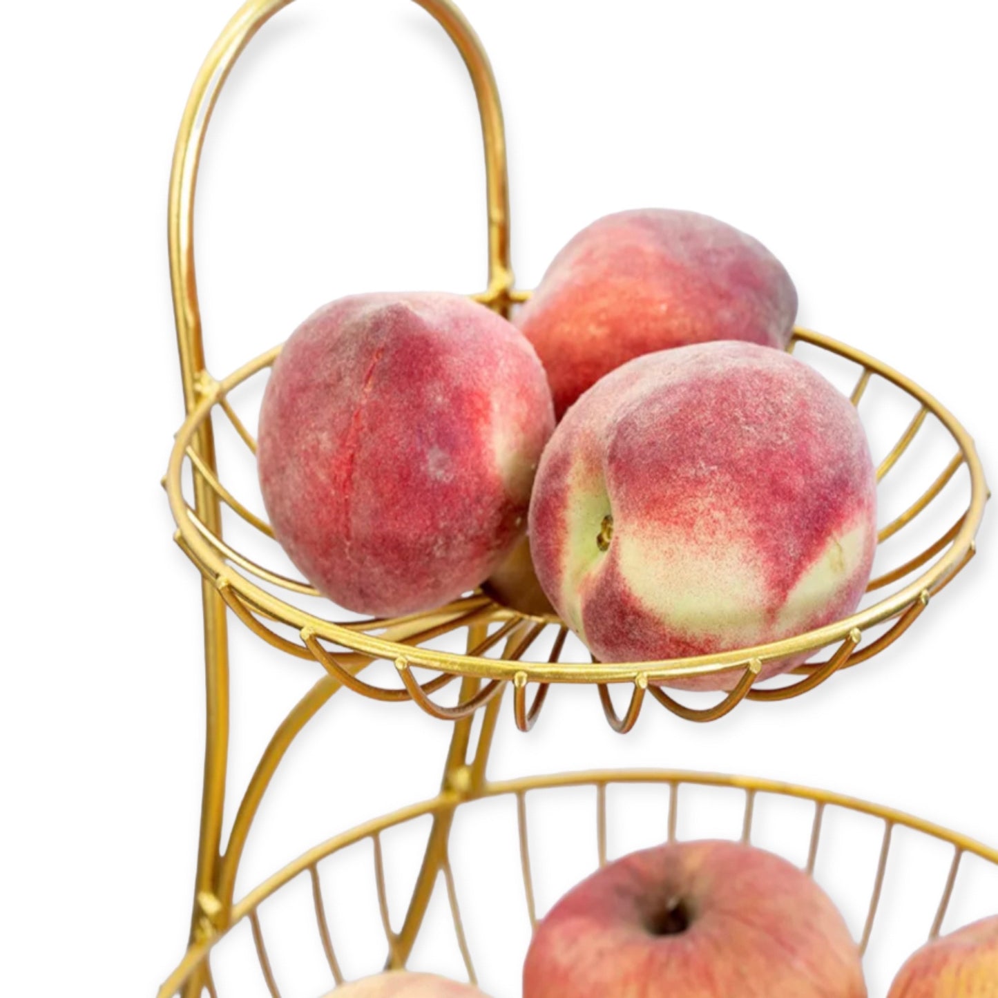 3 tier gold fruit basket