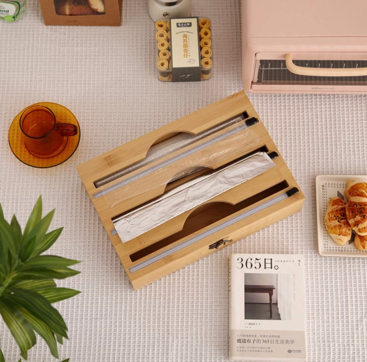 3 in 1 Wooden Foil & Cling Wrap Dispenser
