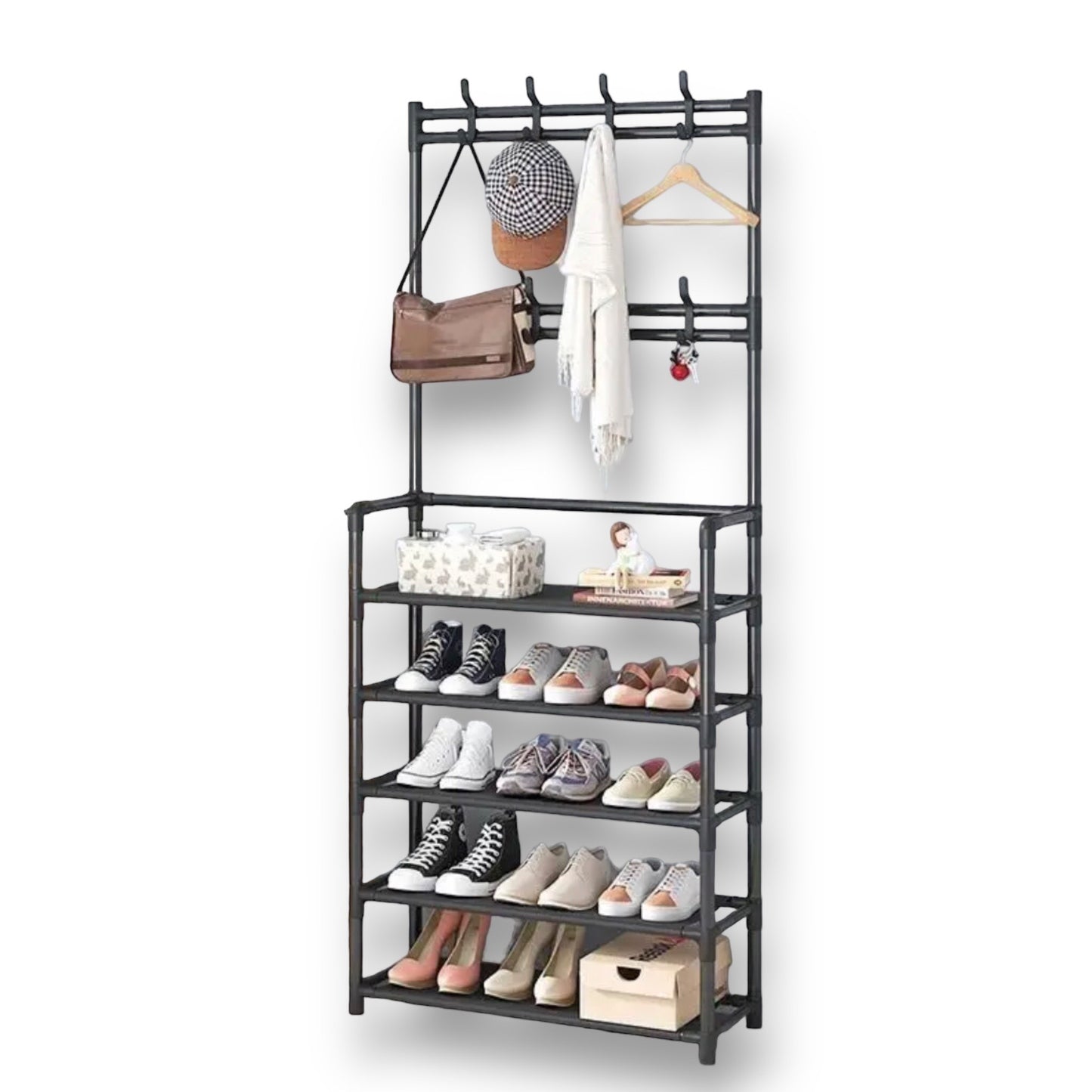 Multipurpose coat and shoe rack