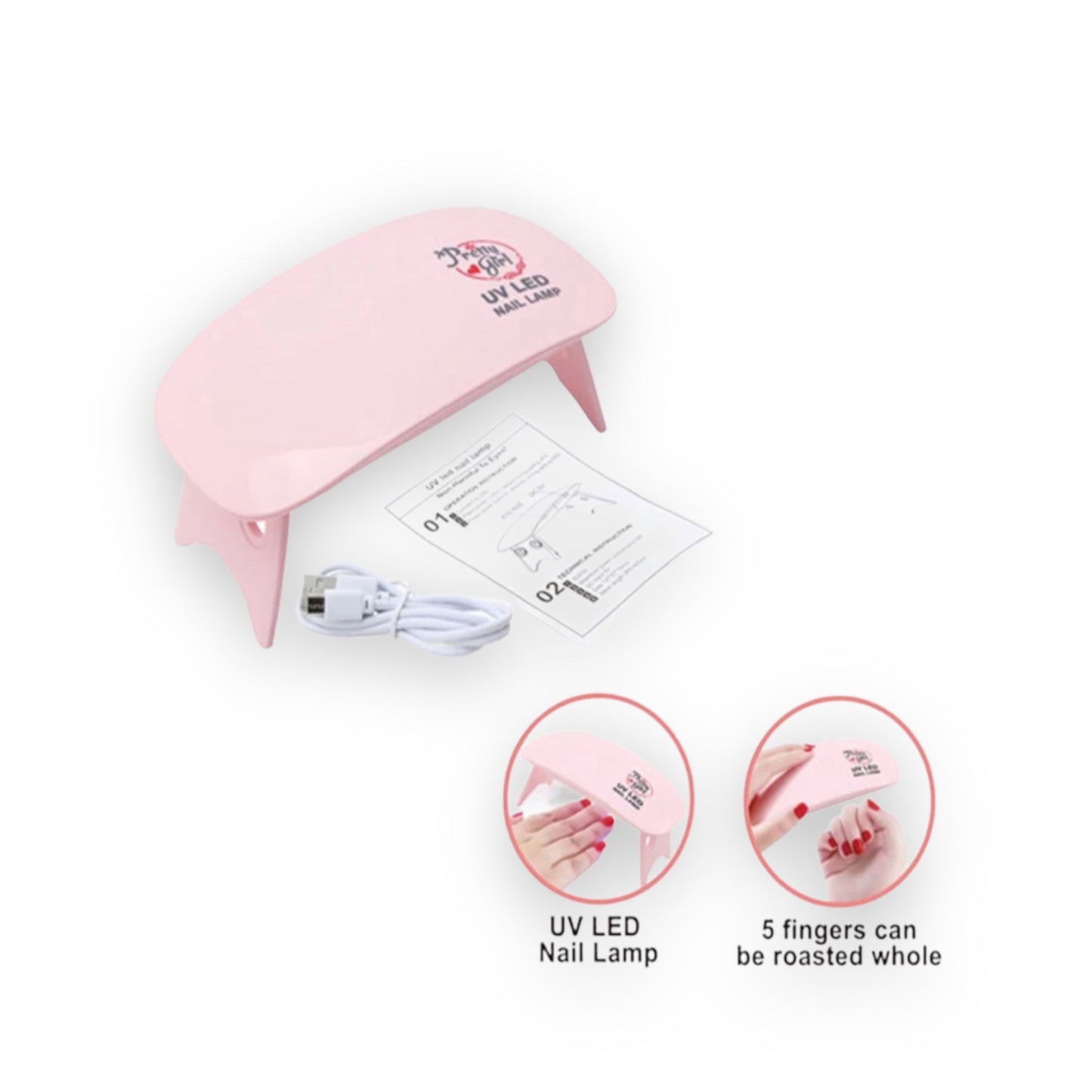 Kid’s nail kit toy set with UV lamp