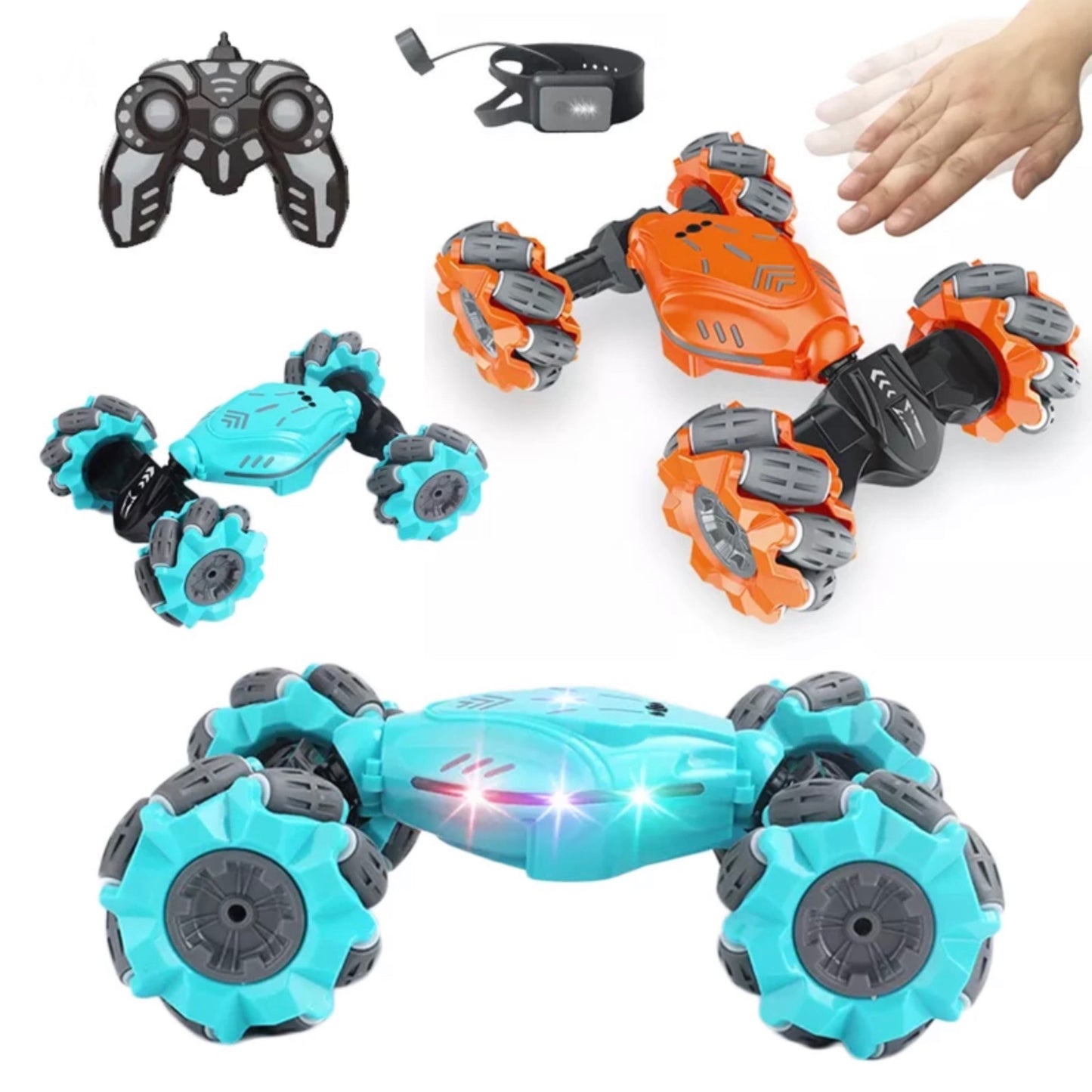 Stunt rotating car dual remote control function