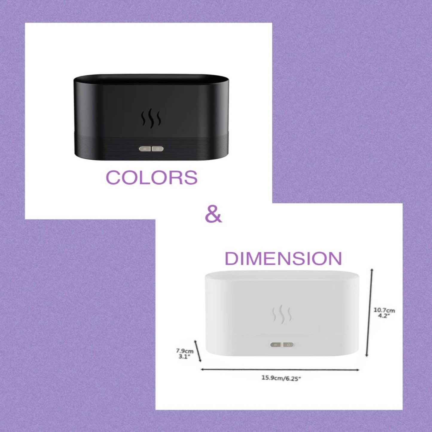 Aroma flame diffuser/humidifier