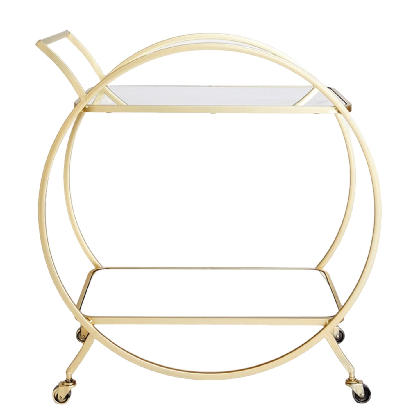 Gold bar trolley cart with wheels