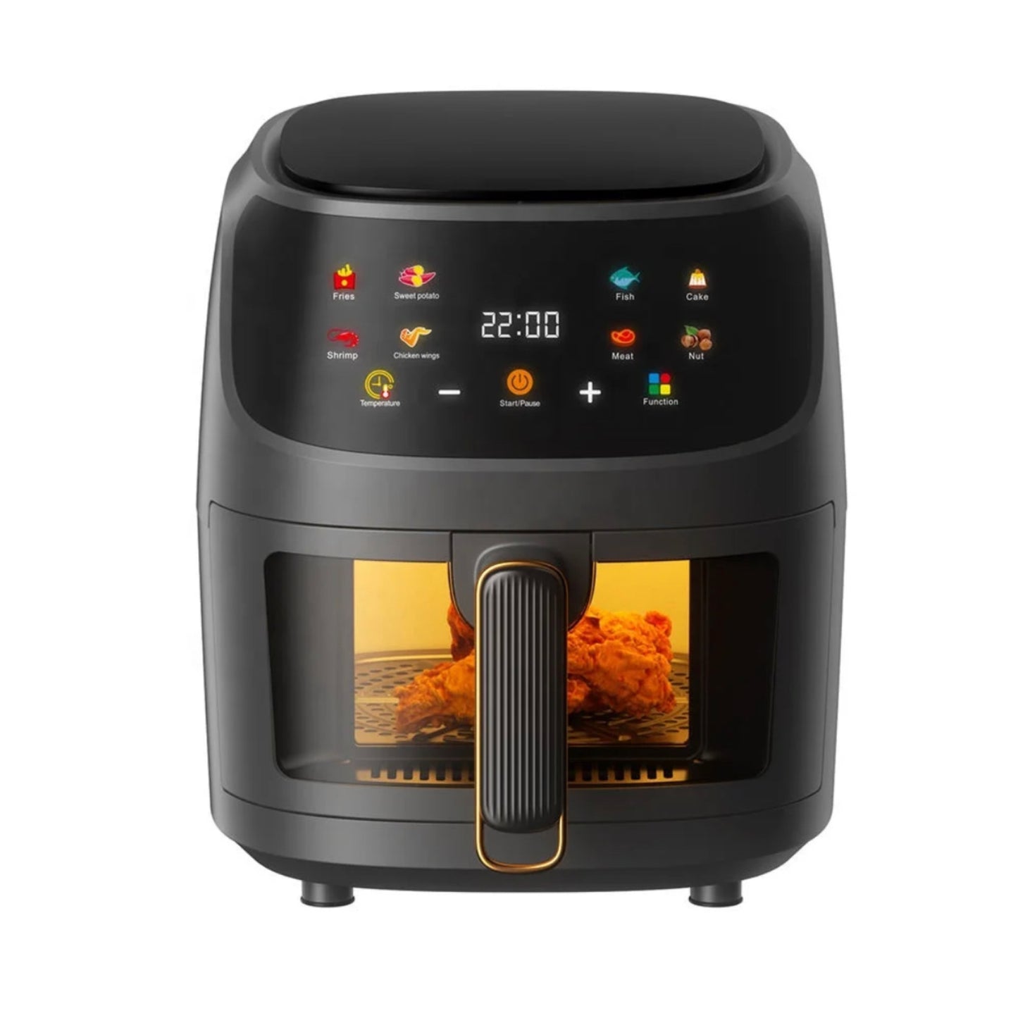 8 litre digital air fryer with visible window