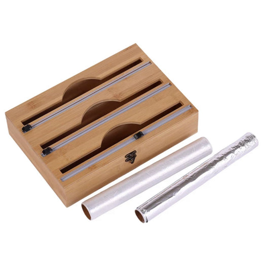 3 in 1 Wooden Foil & Cling Wrap Dispenser