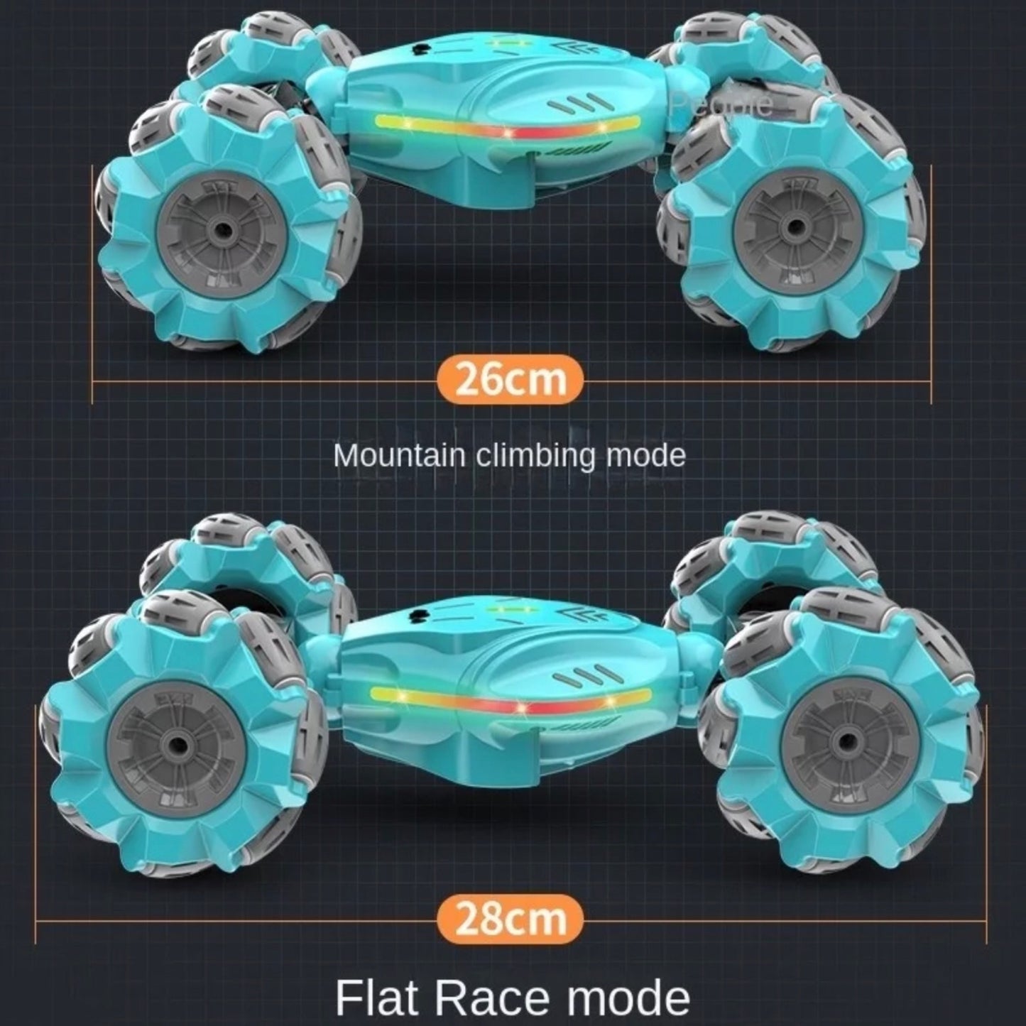 Stunt rotating car dual remote control function