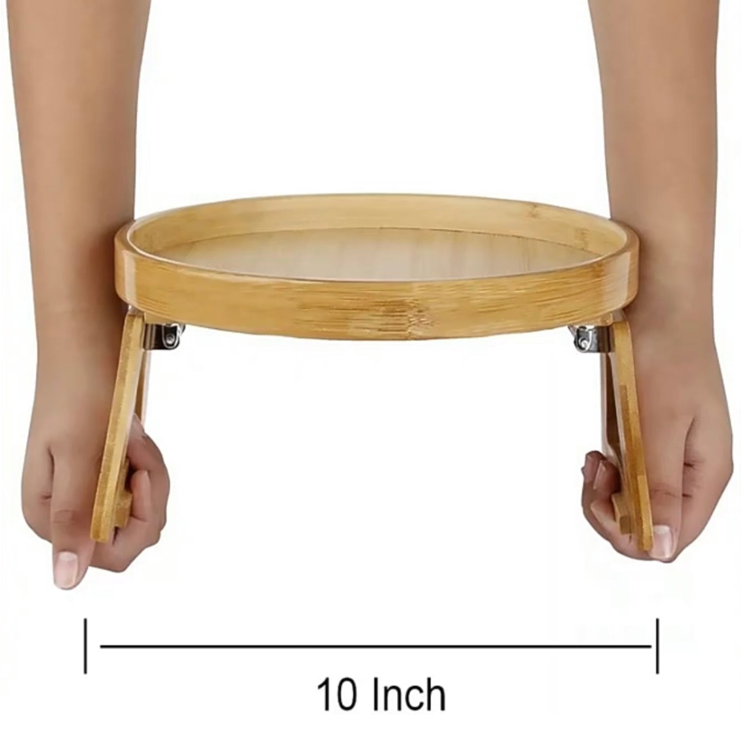 Bamboo tray for couch armrest