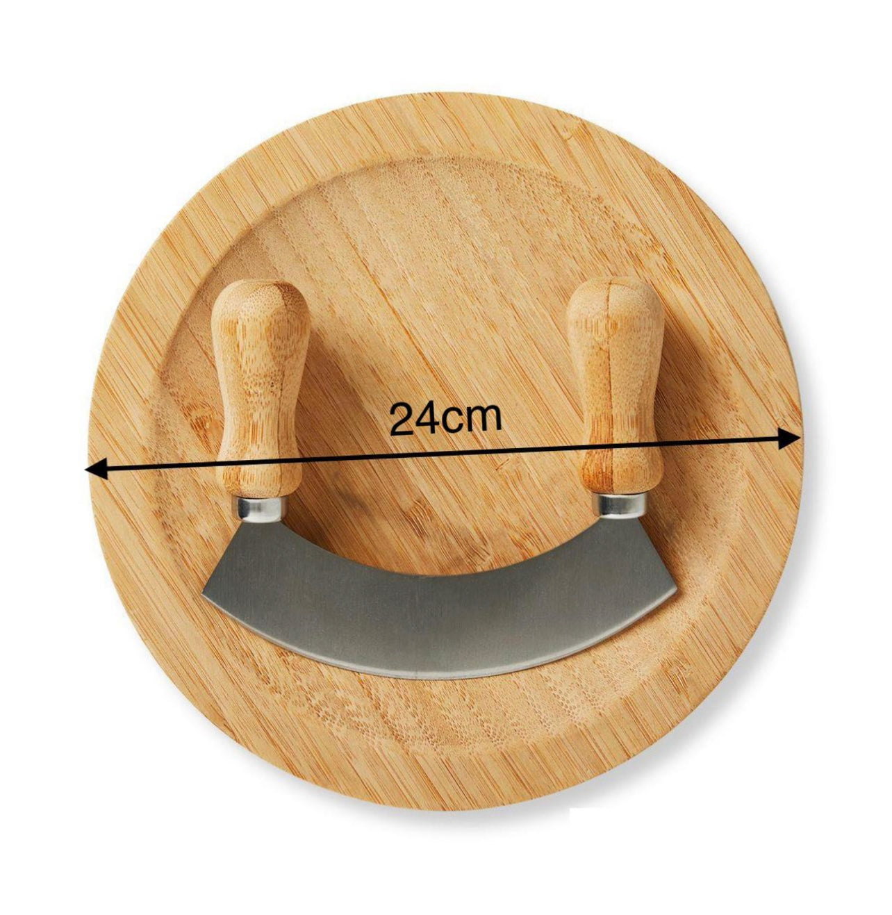 Round Board & Mezzaluna Knife Set