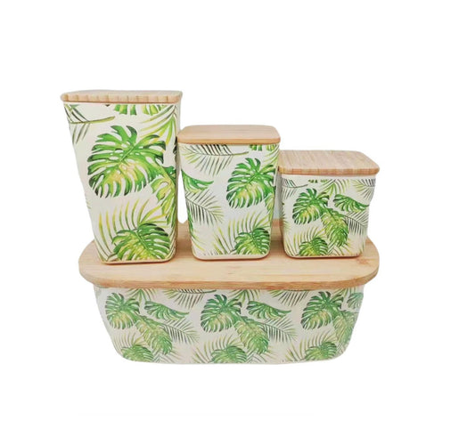 Bamboo Bread Bin & Canister Set