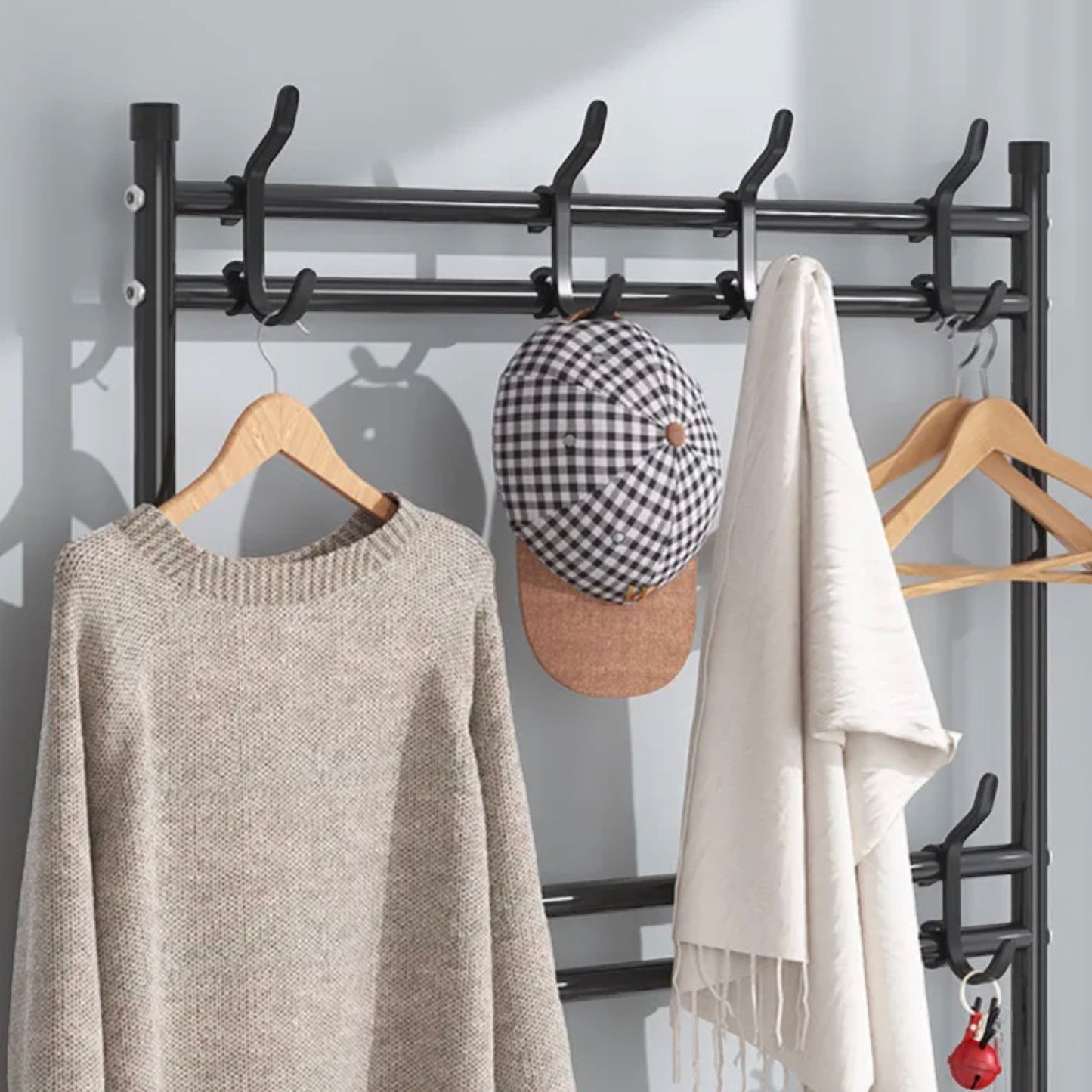 Multipurpose coat and shoe rack