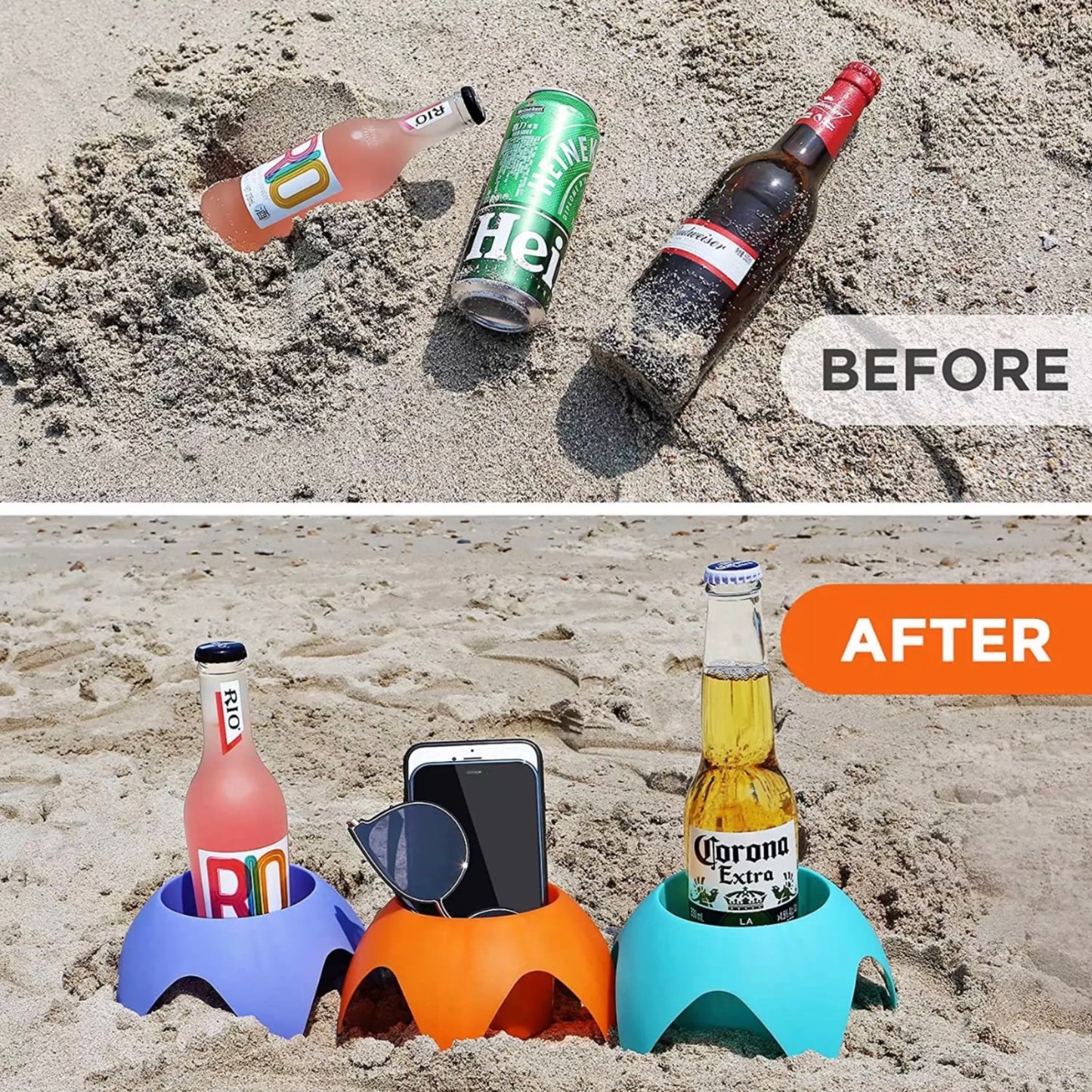 Beach drink holders 5 piece