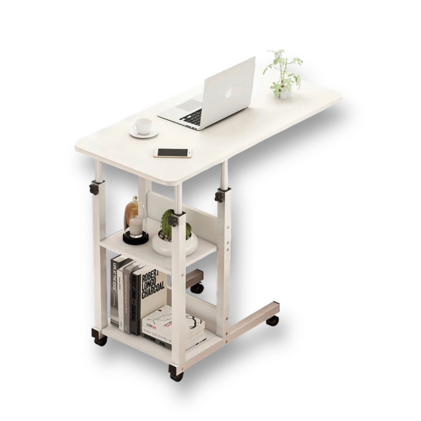 Multifunctional adjustable table with wheels