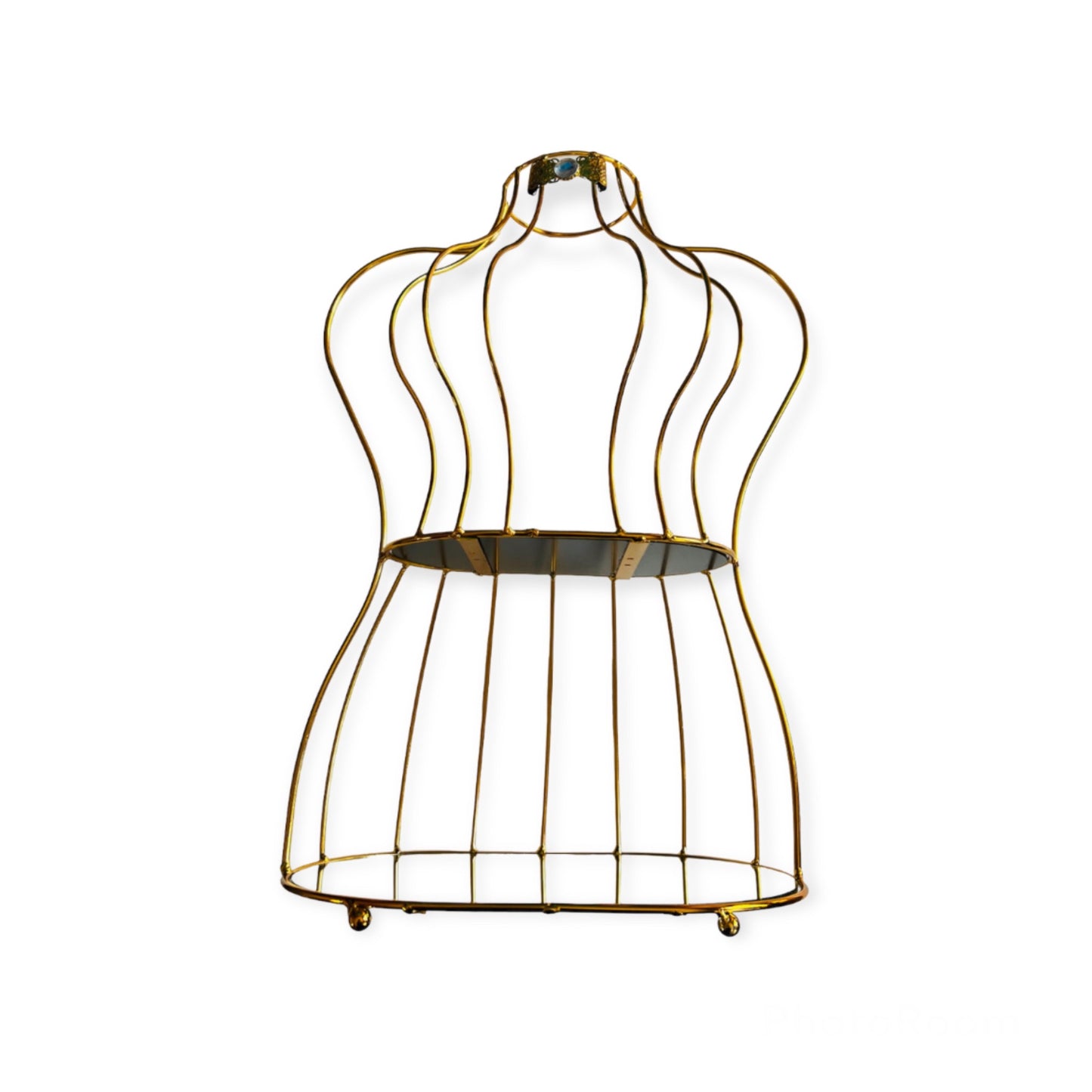 Gold Perfume And Cosmetic Mirror Stand