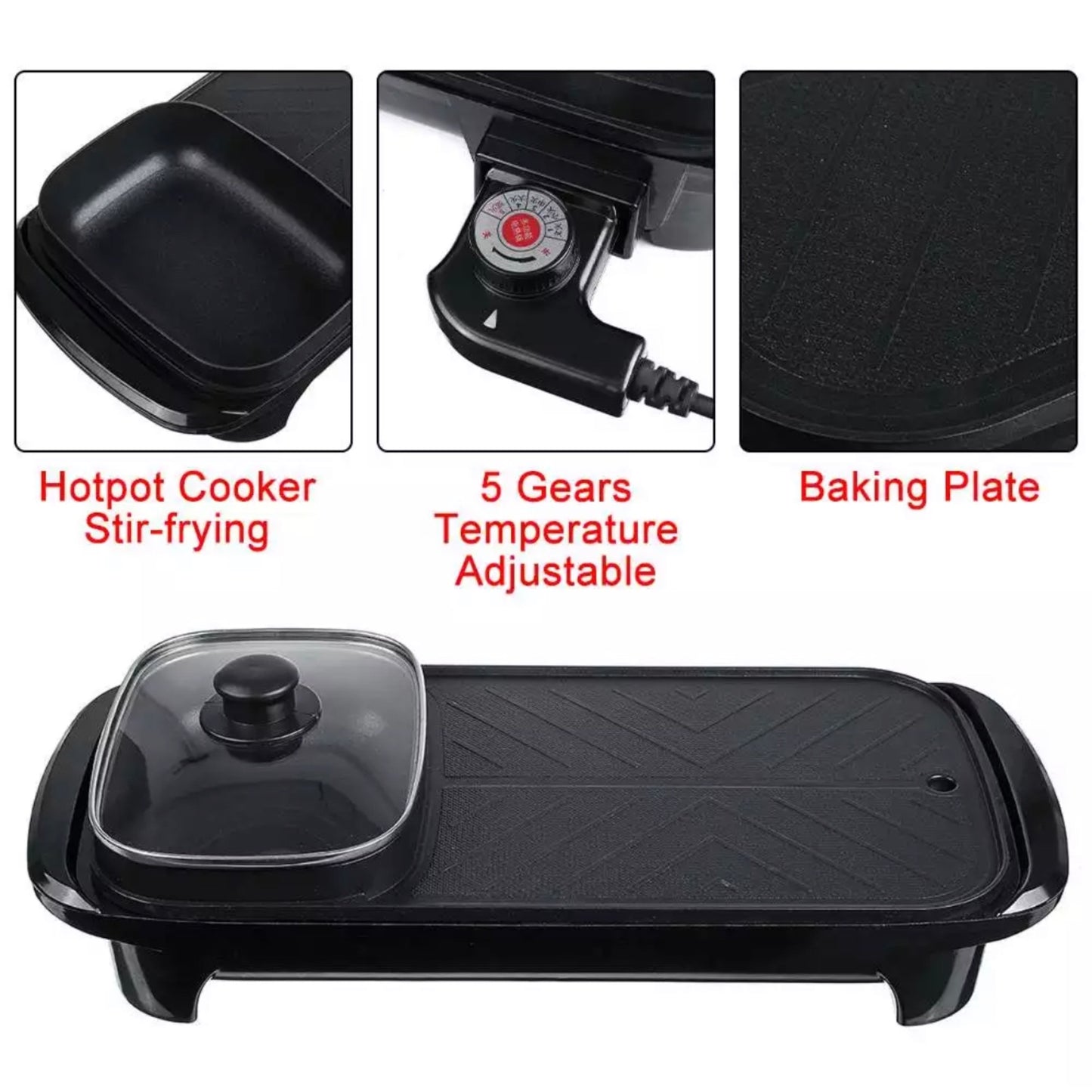2 in 1 grill and hotpot