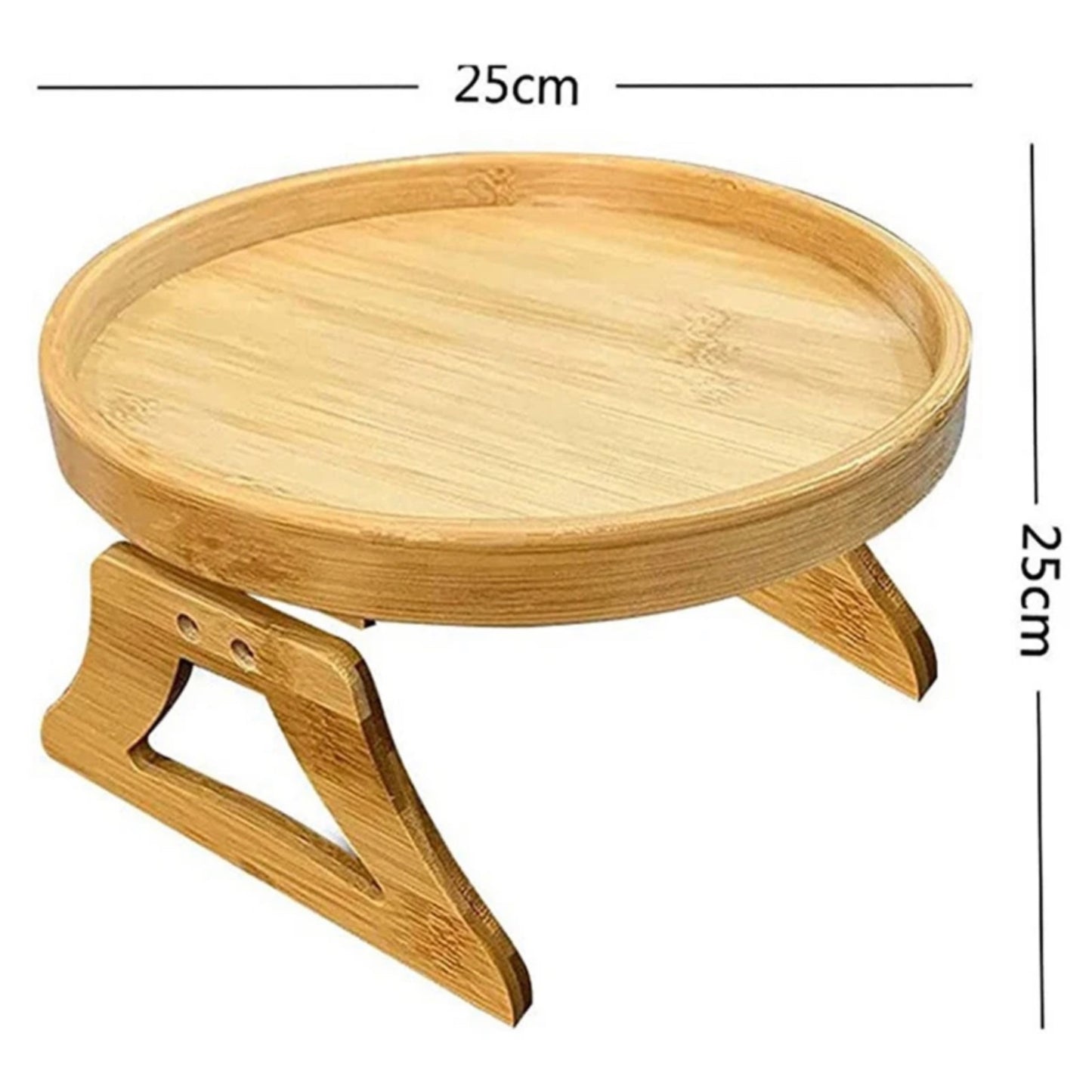 Bamboo tray for couch armrest