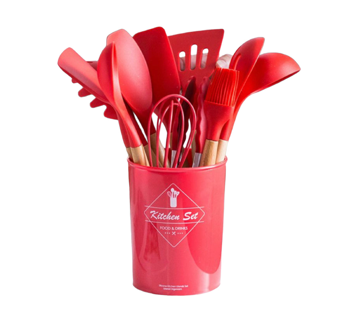 12 Piece Silicone Cooking Spoons