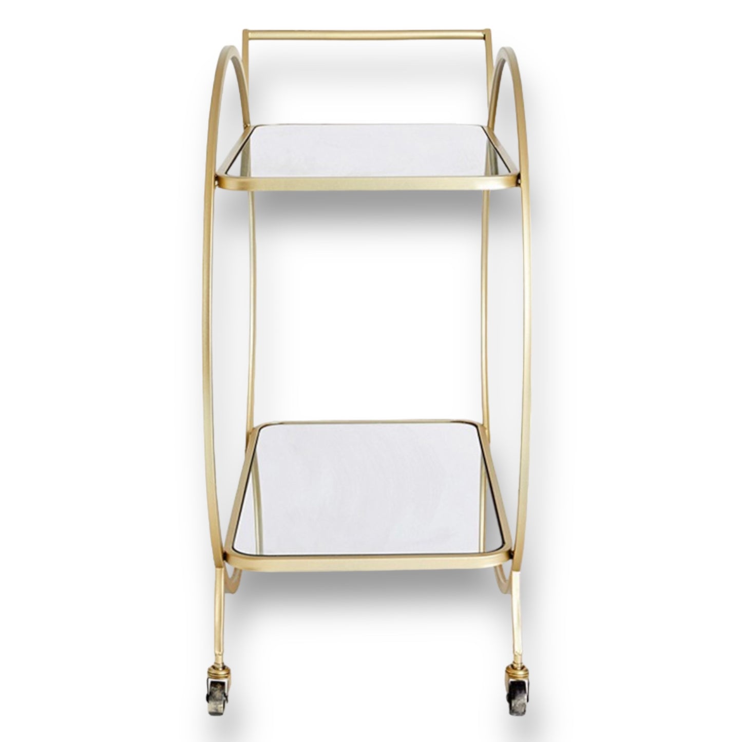 Gold bar trolley cart with wheels