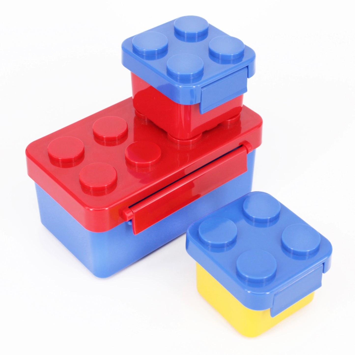 3 piece lego shaped lunch box