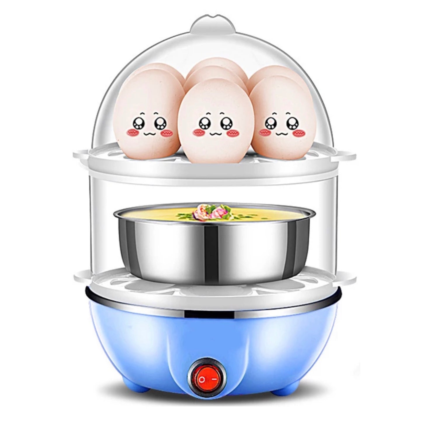 2 tier egg boiler takes 14 eggs