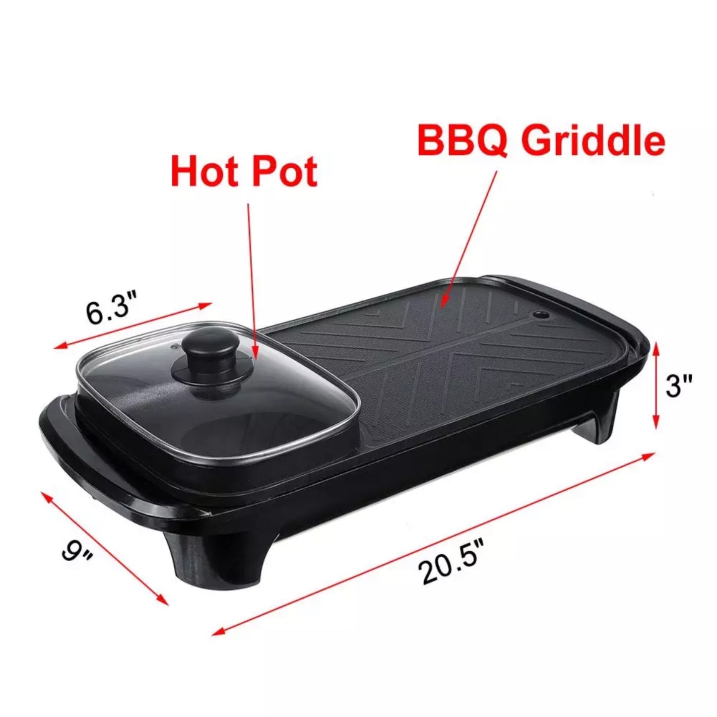 2 in 1 grill and hotpot