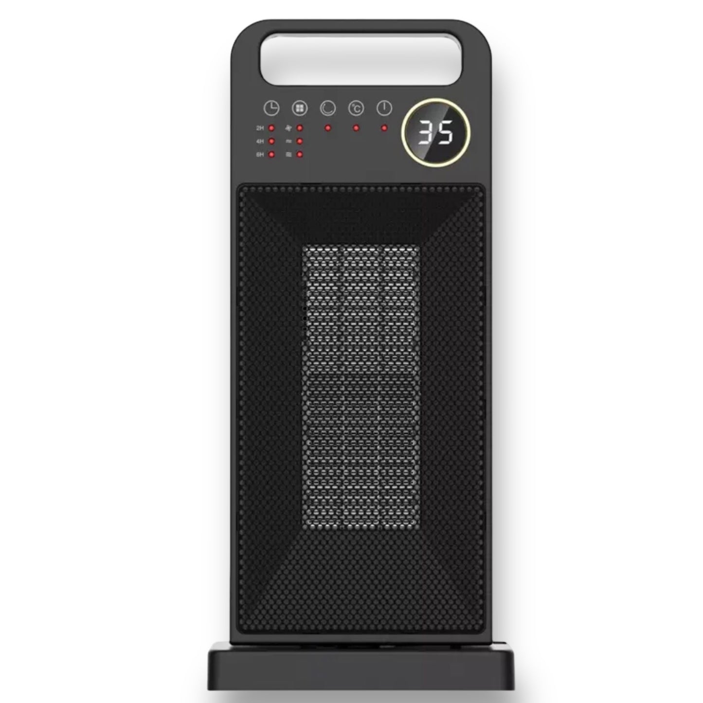Remote controlled tower fan heater with ptc heating