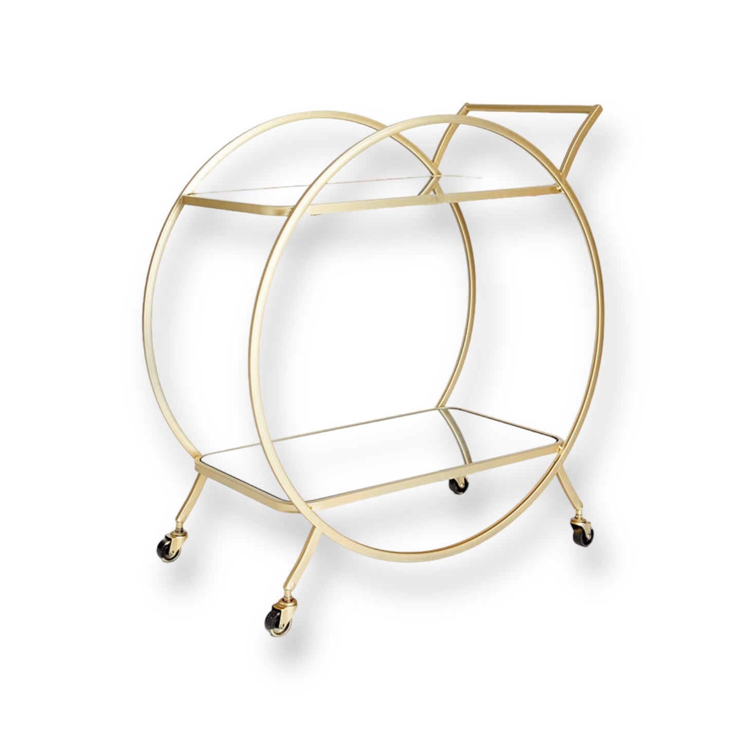 Gold bar trolley cart with wheels