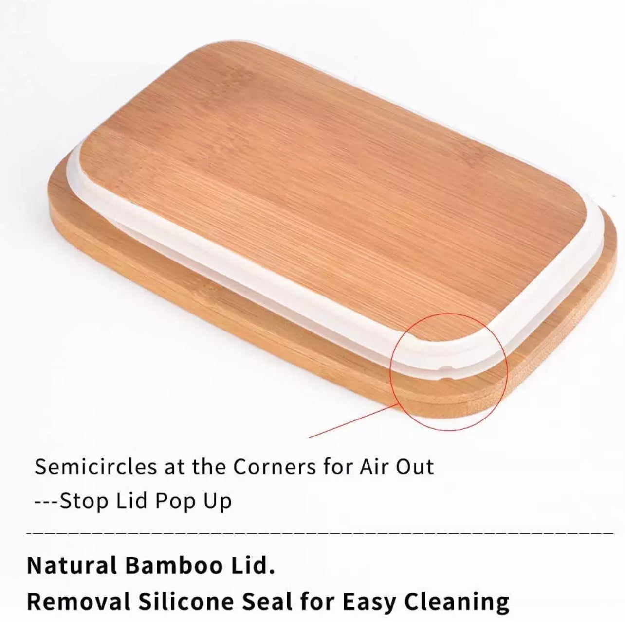 Ceramic Butter Storage Container With Bamboo Lid