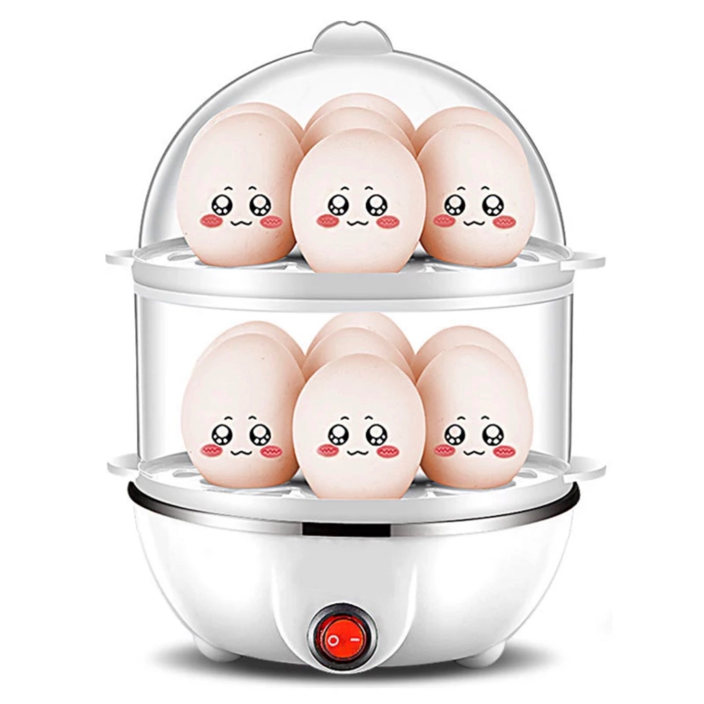 2 tier egg boiler takes 14 eggs