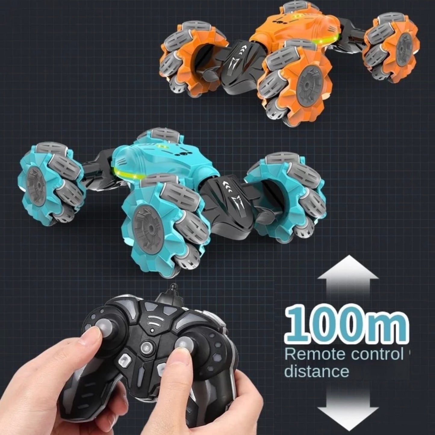 Stunt rotating car dual remote control function