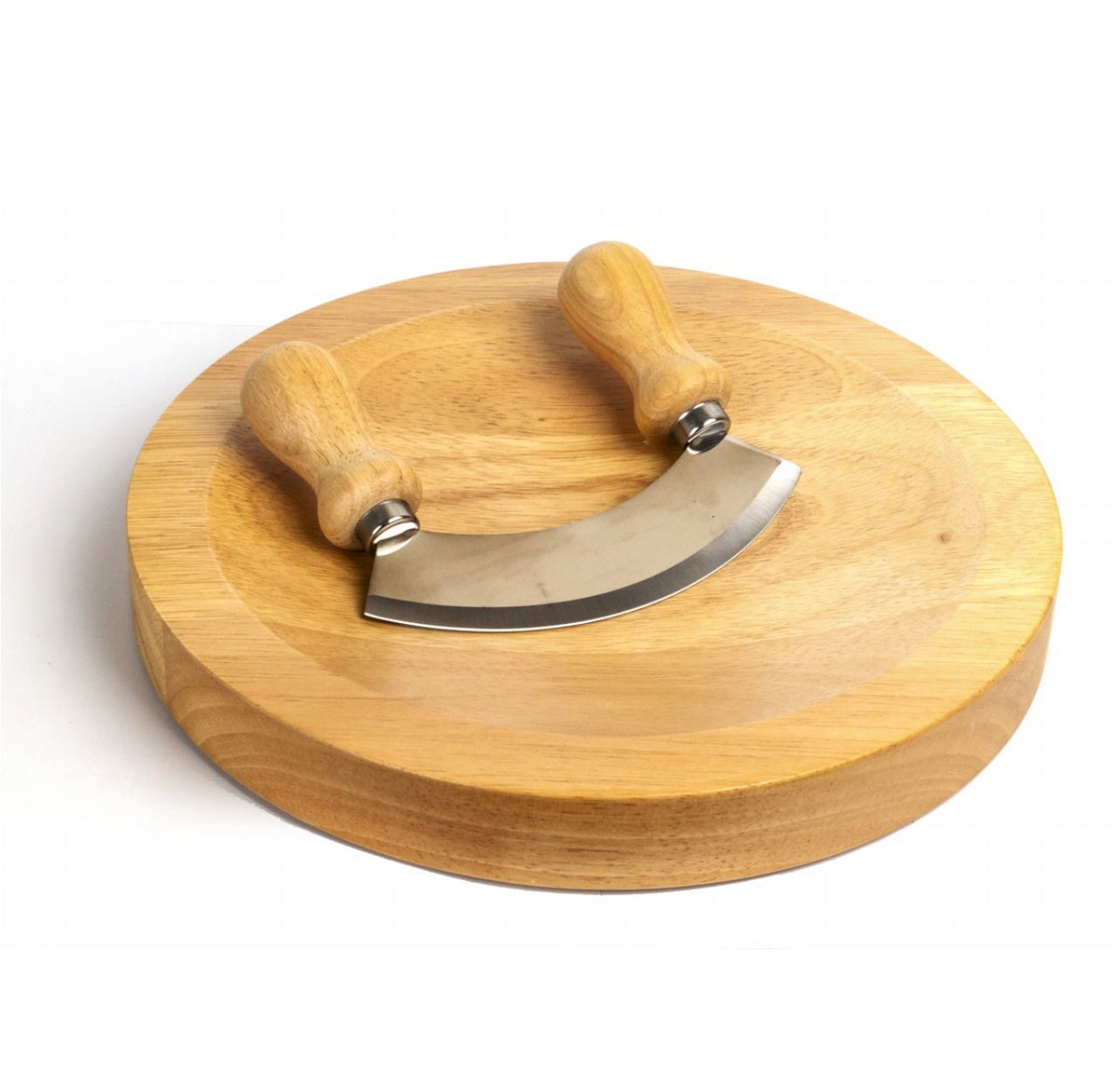 Round Board & Mezzaluna Knife Set